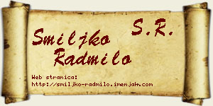 Smiljko Radmilo vizit kartica